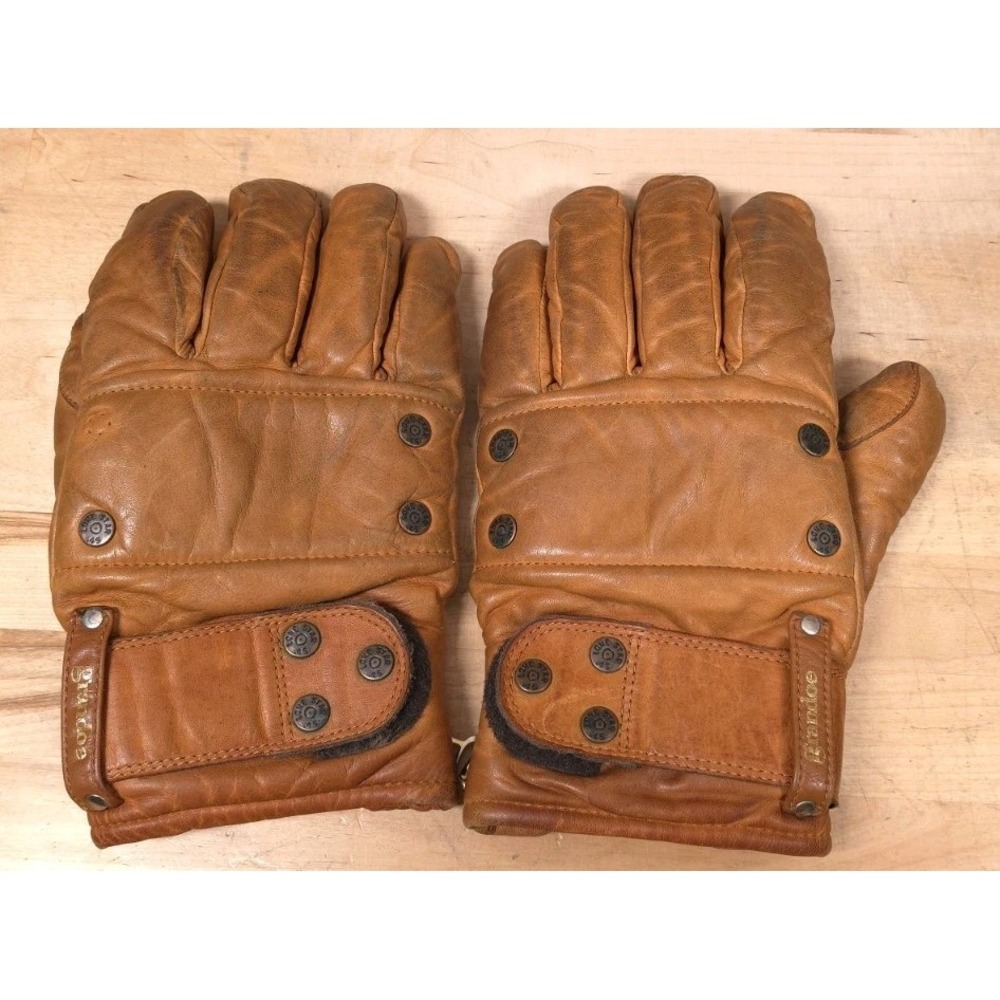 VTG Mens Grandoe Lone Star Lined Brown Tan Leather Gloves Size XL